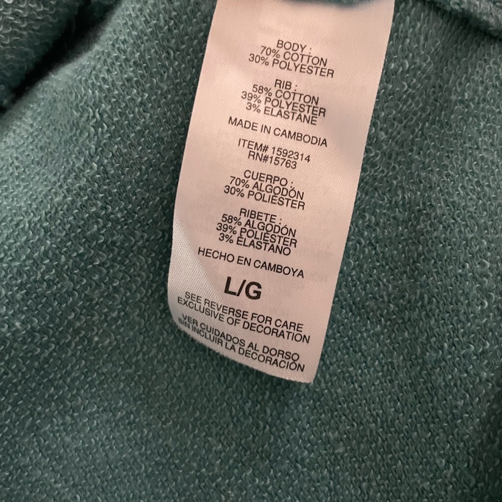 Champion Ladies' Color Block Hoodie Size Large Attached Hood Aqua Tonic toggle - Picture 12 of 16